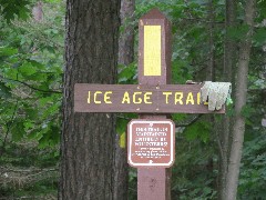 sign; Ice /Age Trail (with glove)